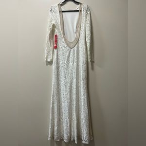 NWT White Lace Maxi Dress